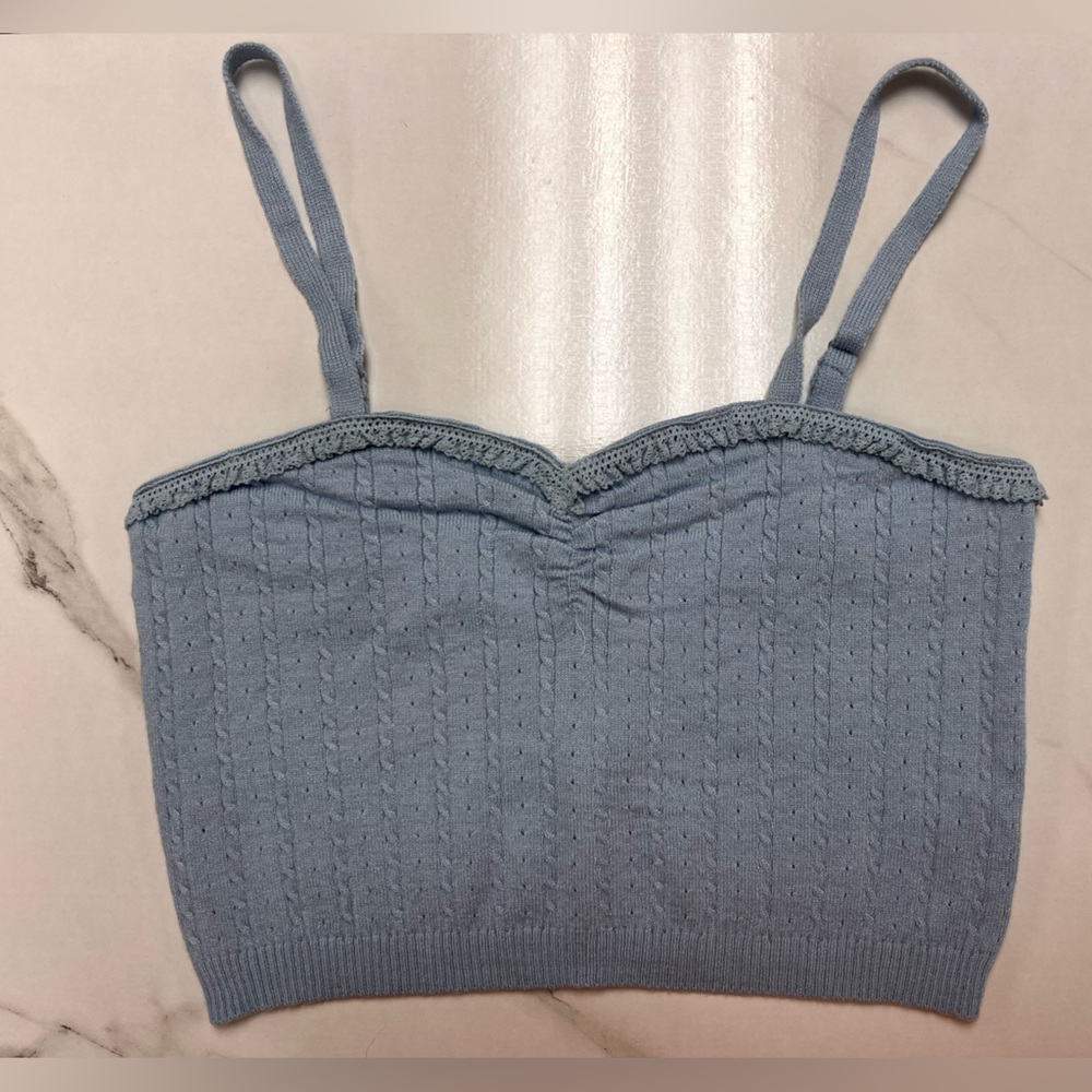 Free people knitted cropped tank